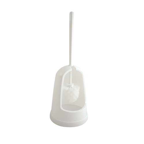 2Work Plastic Toilet Brush Set White P3309