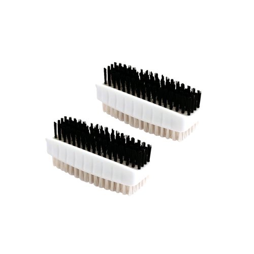 Nail Brushes Plastic Twin Pack White VOW/CL.190/2 | Charles Bentley & Son Ltd