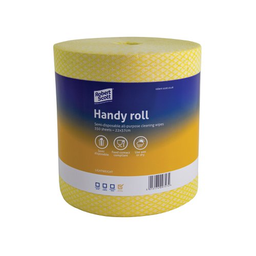 Robert Scott Handy Roll 350 Sheets Yellow (Pack of 2) 104628Y