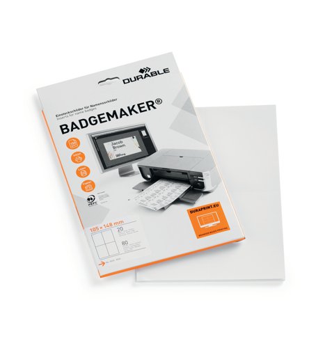 Durable Badgemaker Insert Sheets A6 (Pack of 80) 142002