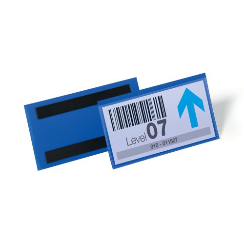 Durable Magnetic Document Pocket 150x67mm Dark Blue (Pack of 50) 174207