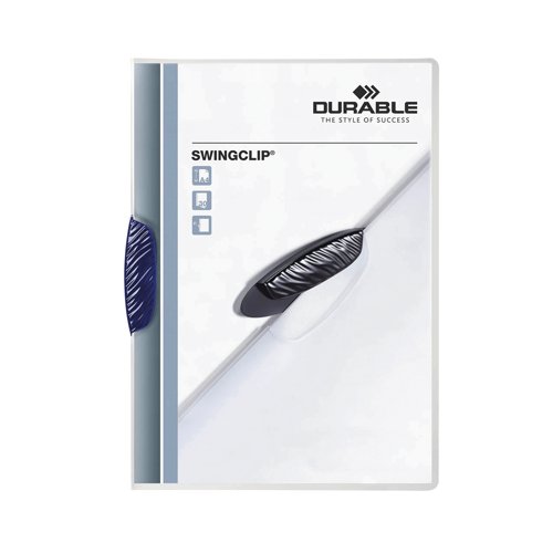 Durable Clip Folder SWINGCLIP 30 A4 Dark Blue (Pack of 25) 2260/07