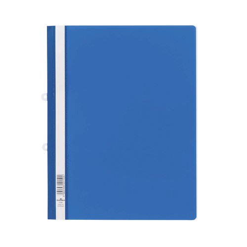 Durable Clear View Folder with Filing Strip A4 Blue (Pack of 25) 2580/06