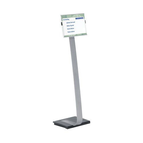 Durable Floor Infostand Info sign Stand A4 Silver 481223 Sign Holders DB40351