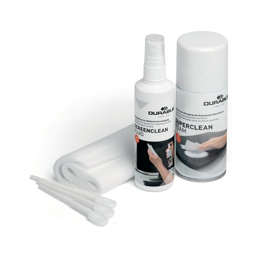 Durable PC Tech Cleaning Kit With Screen Spray, Foam Spray, Wipes and Keyboard Tool 583300