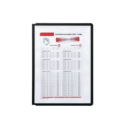 Durable SHERPA Display Panel A4 Black (Pack of 10) 5606/01 Literature Displays DB560601