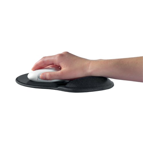 Durable ERGOTOP Mouse Pad with Gel Support Black 574858