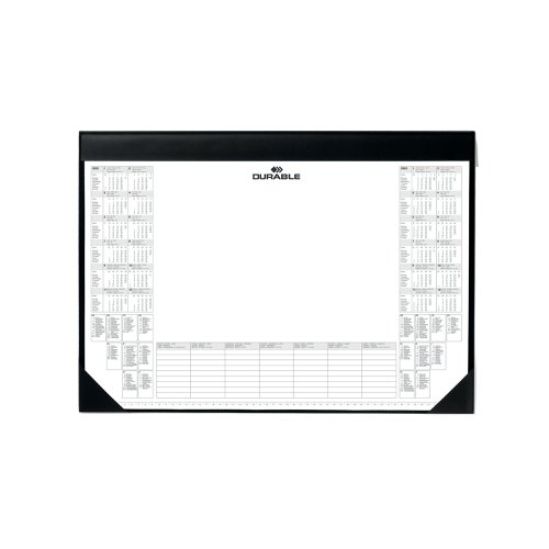 Durable Clear Overlay Calendar Desk Mat 65x52cm Black 7291/01 | Durable (UK) Ltd