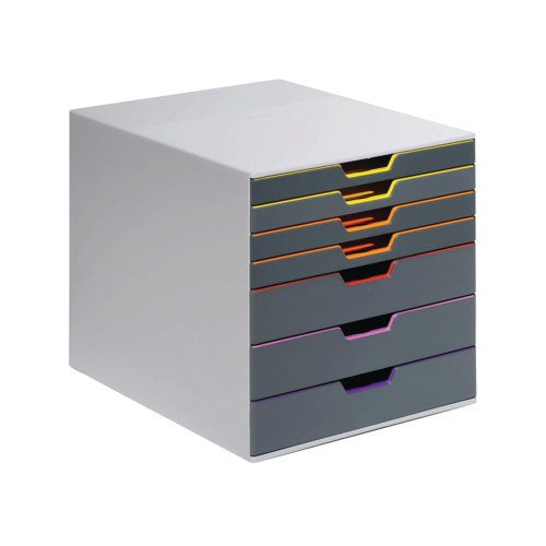 Durable Varicolor 7 Drawer Desktop Organiser Colour Coded A4+ 760727