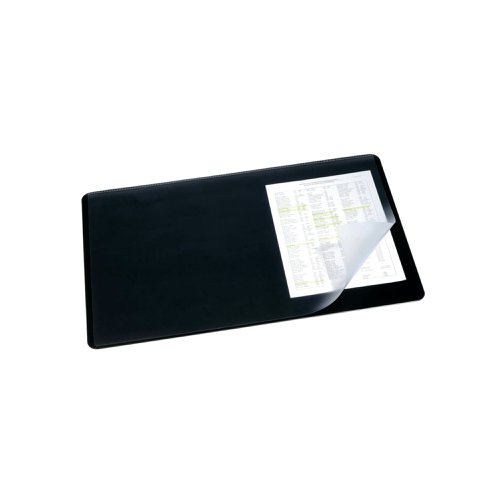 Durable Clear Overlay Non-Slip Desk Mat Notes Protector Pad 53x40cm Black 7202/01 | Durable (UK) Ltd