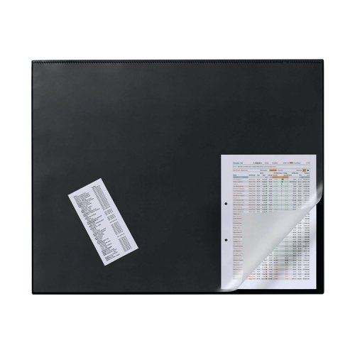 Durable Clear Overlay Non-Slip Desk Mat Notes Protector Pad 65x52cm Black 7203/01 | Durable (UK) Ltd