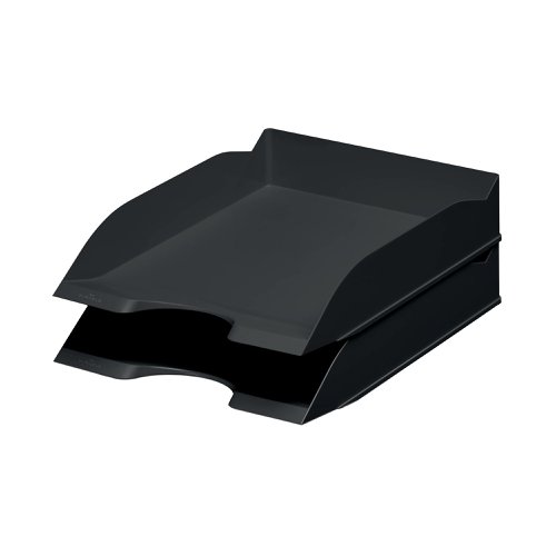 Durable ECO Recycled Plastic Stackable Letter Tray A4+ Black 775601 | Durable (UK) Ltd