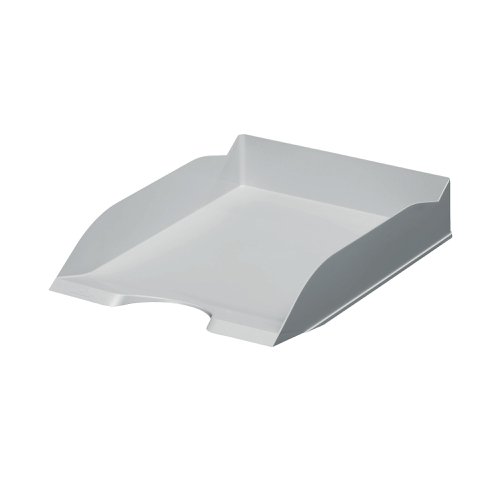 Durable ECO Recycled Plastic Stackable Letter Tray A4+ Grey 775610 Letter Trays DB72961