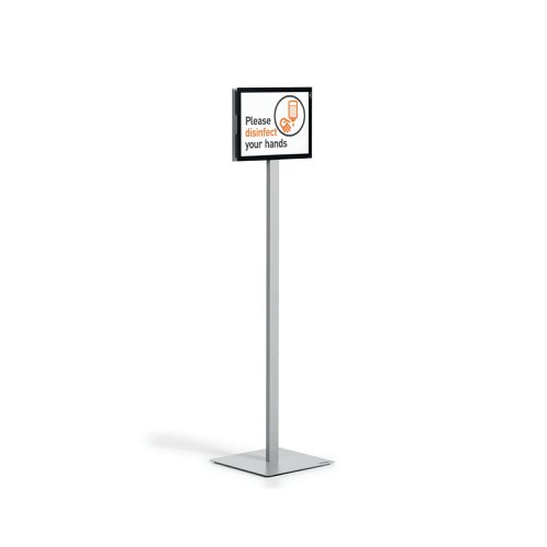 Durable Floorstand Info Stand Basic A4 Anthracite Grey 501257 Sign Holders DB73032