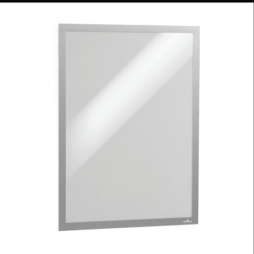 Durable Duraframe Poster Magnetic Signage Frame A2 Silver 505323