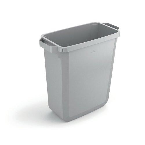 Durable Waste bin DURABIN ECO 60 Litre Rectangular 282x590x600mm Grey 1800503050 | Durable (UK) Ltd