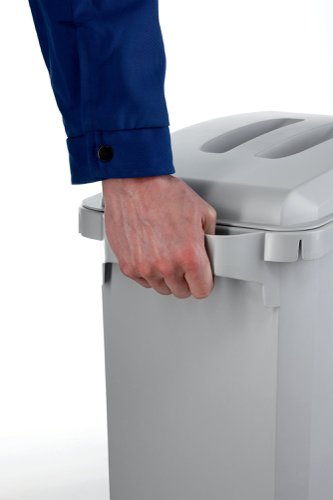 Durable Waste bin DURABIN ECO 60 Litre Rectangular 282x590x600mm Grey 1800503050 | Durable (UK) Ltd