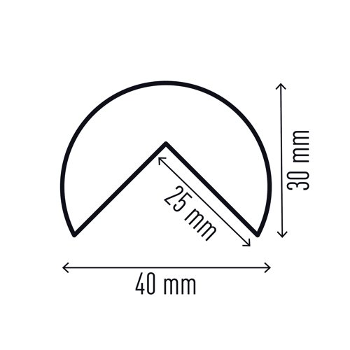 Durable Corner Protection Profile C25R Yellow/Black (Pack of 5) 1100130