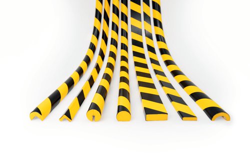 Durable Corner Protection Profile C25R Yellow/Black (Pack of 5) 1100130