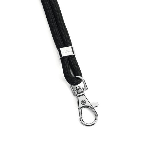 Durable Recycled Fabric Lanyard Black (Pack of 10) 824101