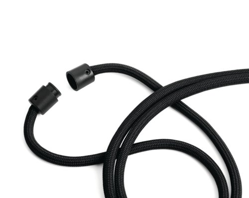 Durable Recycled Fabric Lanyard Black (Pack of 10) 824101