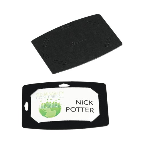 Durable Recycled Paper Name Badges with Inserts 54x90mm (Pack of 20) 827301