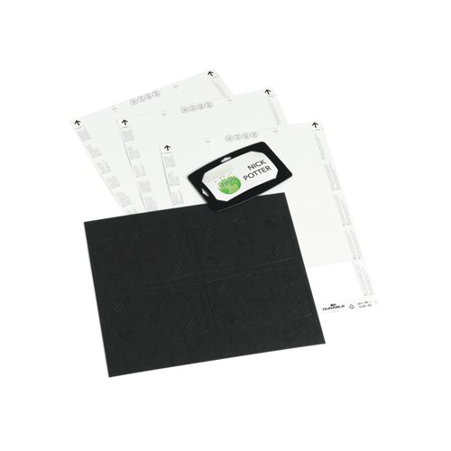 Durable Recycled Paper Name Badges with Inserts 54x90mm (Pack of 20) 827301