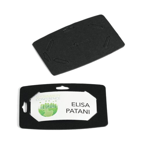 Durable Recycled Paper Name Badges with Inserts 40x75mm (Pack of 20) 827201