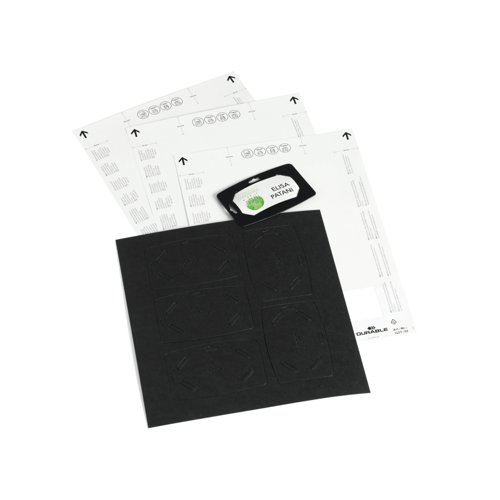 Durable Recycled Paper Name Badges with Inserts 40x75mm (Pack of 20) 827201