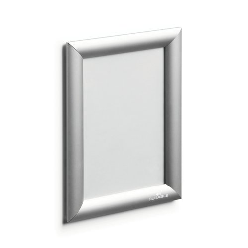 Durable Aluminium Snap Frame Notice Holder A5 Silver 479523