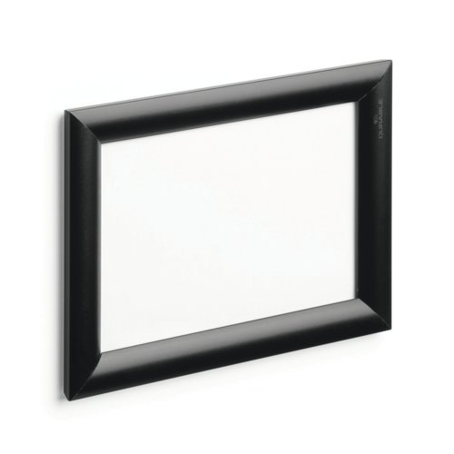 Durable Aluminium Snap Frame Notice Holder A5 Black 479501