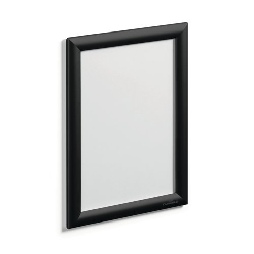 Durable Aluminium Snap Frame Notice Holder A4 Black 479601