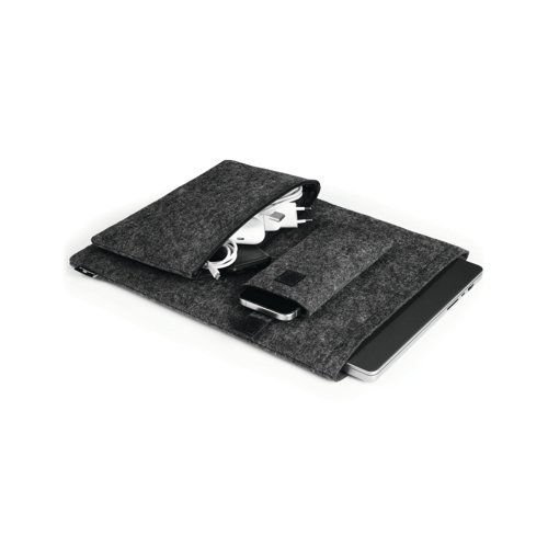 Durable Recycled Felt Protective Laptop Sleeve 16.4 Inch with Accessory Bag + Mobile Sleeve 507158