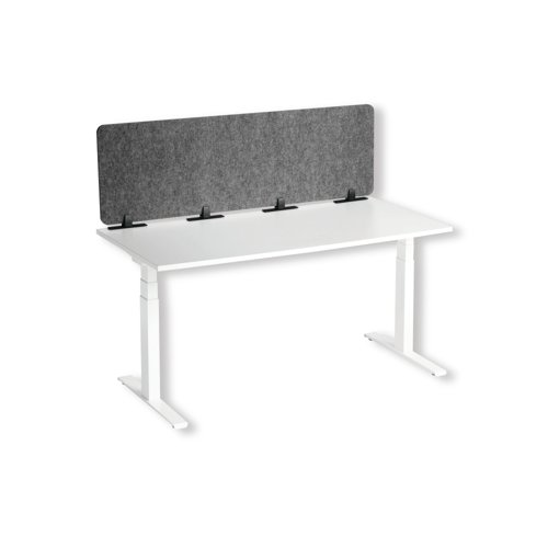 Durable Recycled Felt Desk Divider Panel 160cm Grey 313558