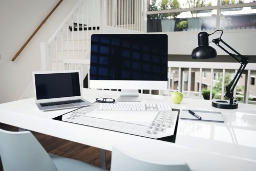 Durable Calendar Desk Mat 590x420mm Black 729801