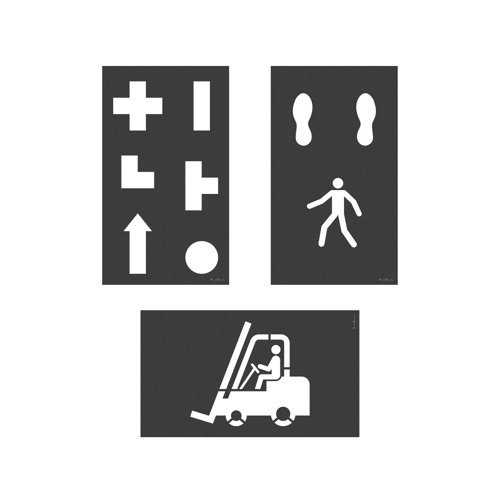 Durable Duraline Floor Marking Stencil Set Logistics/Warehouses 114600