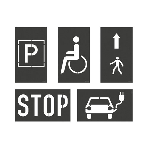 Durable Duraline Floor Marking Stencil Set Parking Instructions 114700