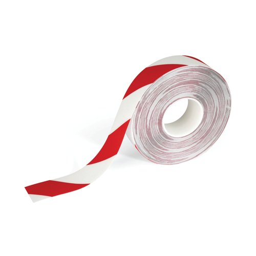 Durable Duraline Heavy Duty Floor Marking Tape 30m Red/White 1021132