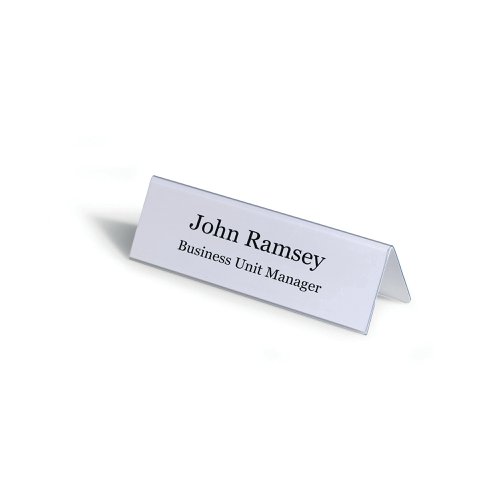 Durable Table Place Name Holder 61x210mm Clear (Pack of 25) 8052/19