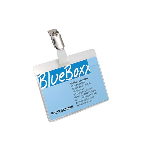 Durable Visitor Badge with Rotating Clip 60x90mm Clear (Pack of 25) 8106