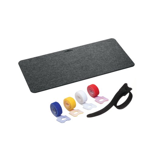 Durable Effect Desk Mat Charcoal + FOC Cable Ties