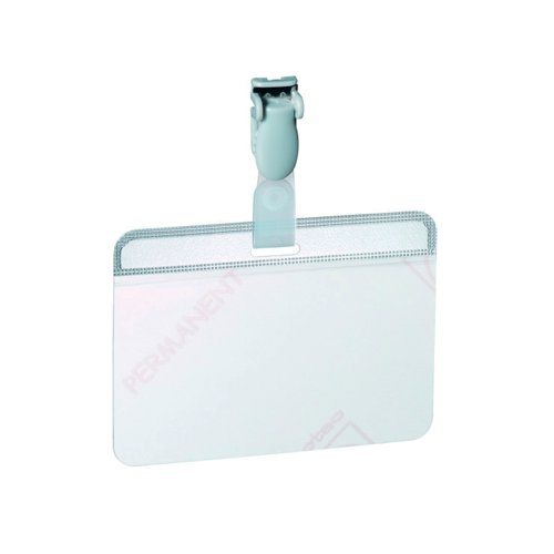 Durable Self Laminating Name Badge with Clip 54x90mm Clear (Pack of 25) 8149/19 DB814919