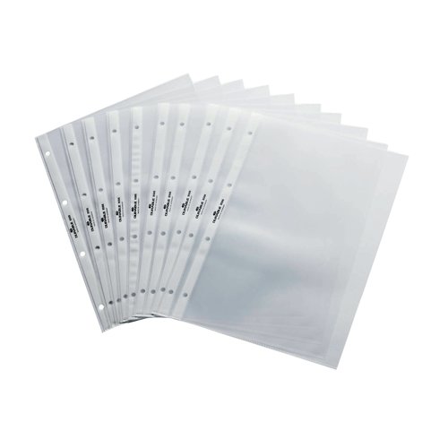 Durable Transparent Flipchart Pockets A4 Landscape (Pack of 10) 8566