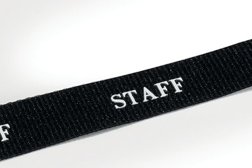 Durable Soft Textile STAFF Lanyard with Clip and Breakaway Black (Pack of 10) 823901 | DB90920 | Durable (UK) Ltd