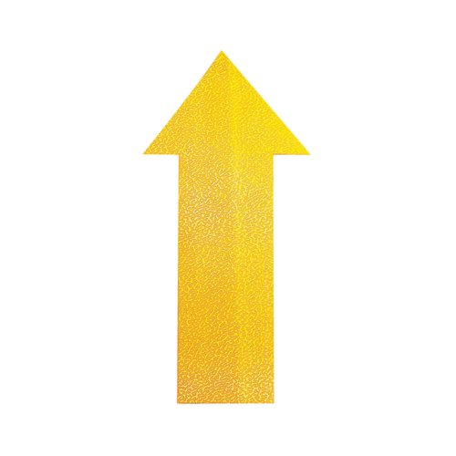 Durable Heavy Duty Adh Floor Marking Arrow Yellow Pack of 10 170504