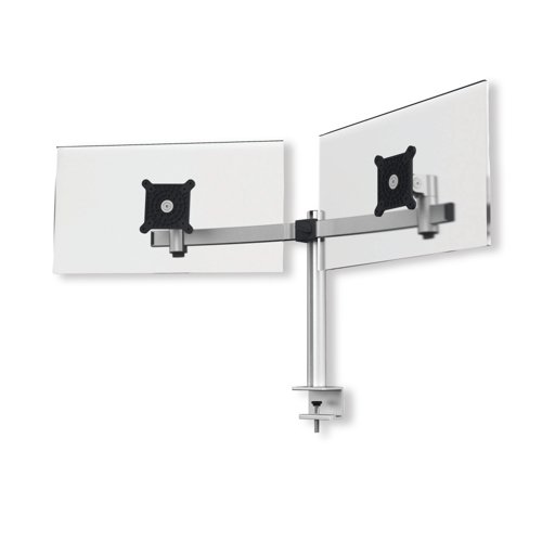 Durable Monitor Mount PRO for 2 Screens Up to 27 Inch with Desk Clamp Attachment 508523