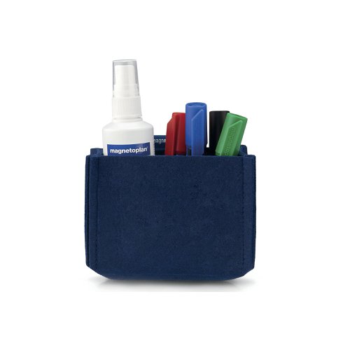 Magnetoplan MagnetoTray Felt Pen Holder Medium Blue 130x60x100mm 1227714