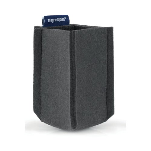 Magnetoplan MagnetoTray Felt Pen Holder Small 60x60x100mm Grey 1227601 | Deflecto Europe