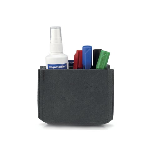 MagnetoTrays are flexible magnetic holding pockets with integrated neodymium magnets. The handy whiteboard pocket adheres to ferrous surfaces making your whiteboard accessories accessible immediately. MagnetoTrays stick directly to the board.