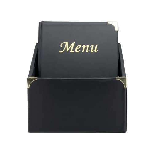 Securit Basic Range Menu Book Cover Box Set Fixed A4 Inserts (Pack of 10) MC-BOX-BRA4-BL | Deflecto